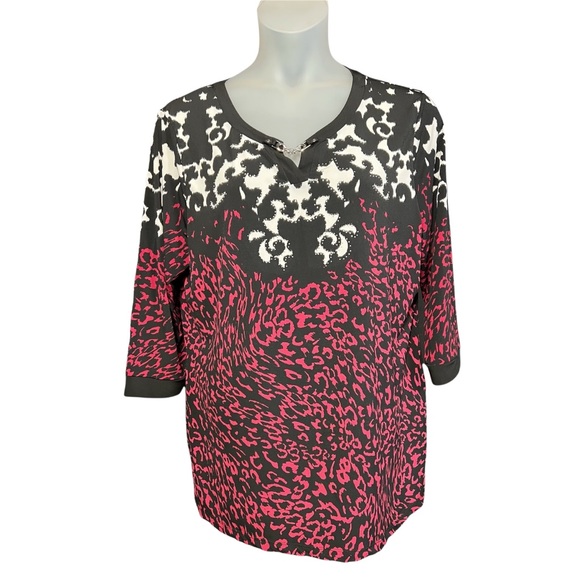 JM Collection Tops - JM Collection Womens XL Blouse Top  3/4 Sleeve